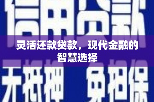 许昌灵活还款贷款，现代金融的智慧选择